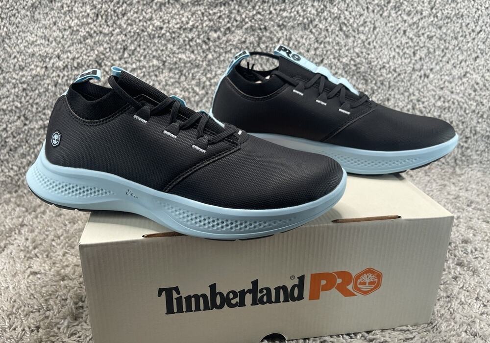 Women’s Timberland Solace Max Soft Toe Slip On Work Shoe Blue Black Sz 8.5 NIB